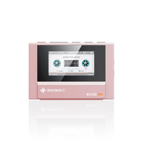SnowSky/FiiO Echo Mini HiFi Bluetooth MP3 Player, 15Hours Playback, Independent Volume Control with 3.5mm/4.4mm Headphones Outputs (Pink) (Equipamentos)