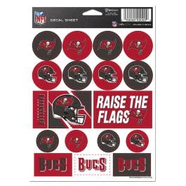 Folha adesiva de vinil Tampa Bay Buccaneers 12,7 cm x 18 cm (Discos de Vinil)