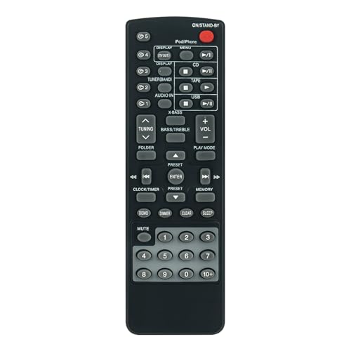RRMCGA255AWSA Comandante remoto substituído adequado para sistema de mini componentes Sharp CD-DH950P CD-DHS1050P CD DH950P CD DHS1050P CDDH950P CDDHS1050P Sistema estéreo (Equipamentos)