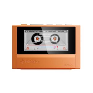FiiO Leitor de áudio digital Echo Retro de alta resolução, leitor de música Bluetooth DAC duplo, saída balanceada de 4,4 mm, tela colorida, DAP portátil (laranja) (Equipamentos)