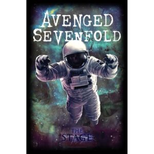 Avenged Sevenfold Bandeira de pôster The Stage Textile 41x28 (Discos de Vinil)
