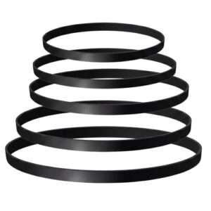 Kyuionty 5 peças de cintos para toca-discos de 128-300 mm, substituição de correias de acionamento de borracha, compatível com acessórios para toca-discos Technics Pioneer (Equipamentos)
