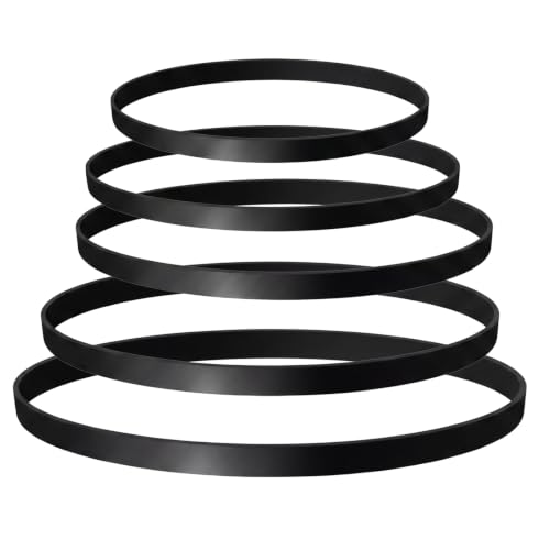 Kyuionty 5 peças de cintos para toca-discos de 128-300 mm, substituição de correias de acionamento de borracha, compatível com acessórios para toca-discos Technics Pioneer (Equipamentos)