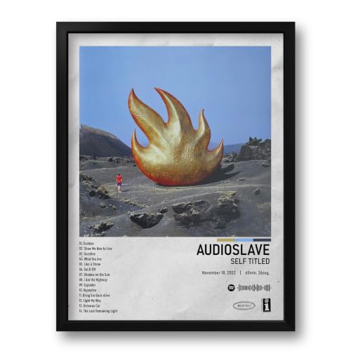 Quadro Decorativo com Moldura Pôster Self Titled Álbum Debut Rock 2002 Código Álbum Spotify Arte de Parede Decoração Quarto Sala Presente Música Tam. 33x43cm (Discos de Vinil)