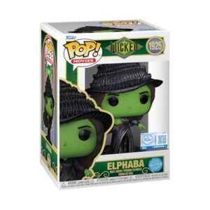Funko Pop! Filmes: Wicked: For Good - Elphaba (Glitter) - Exclusiva Amazon - Figura de vinil colecionável - Ideia de presente - Mercadoria Oficial - Brinquedos para crianças e adultos (Discos de Vinil)
