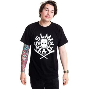 Eminem Camiseta masculina de manga curta Shady Mask, Preto, G (CDs)