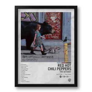 Quadro Decorativo com Moldura Pôster The Getaway Capa de Disco Rock Código Álbum Spotify Arte de Parede Decoração Quarto Sala Presente Música Tam. 33x43cm (Discos de Vinil)