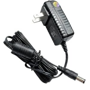 Cabo de alimentação 12V de 3 m para toca-discos Audio Technica Cabo de carregador para Audio-Technica AT-LP60X AT-LP60X-BK AT-LP60X-BW AT-LP60XBT-RD AT-LP120XUSB-BK Adaptador de alimentação CC de (Equipamentos)