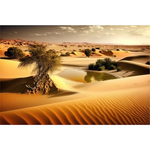 Riivvdise Fundo de habitat de réptil céu oásis montanha sol e deserto cenário terrário fundo de aquário fundo de poliéster durável vinil 182 x 61 cm (Discos de Vinil)