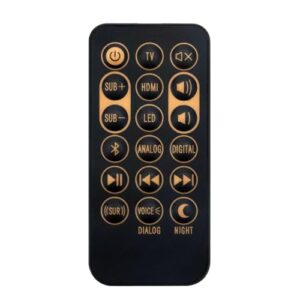 Controle remoto substituído compatível com alto-falante Klipsch Sound Bar RSB-3 RSB3 R4B R-4B RSB8 RSB-8 1062590 RSB6 RSB-6 RSB-11 RSB-14 (Equipamentos)