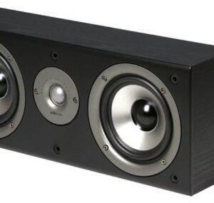 Polk Audio Alto-falante de canal central série CS1 II | Design exclusivo | Fique sozinho ou um complemento para monitorar 40, 60 e 70 alto-falantes | Grade removível | Preto (Equipamentos)