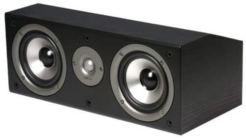 Polk Audio Alto-falante de canal central série CS1 II | Design exclusivo | Fique sozinho ou um complemento para monitorar 40, 60 e 70 alto-falantes | Grade removível | Preto (Equipamentos)