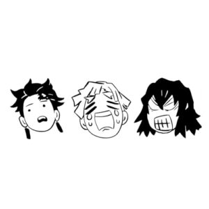 Adesivo de vinil Slayer Anime Demon Decalque Anime para Escritório Sala de Jogos Porta Parede Janela Decalque 12,7 cm x 38,1 cm em Preto (Discos de Vinil)