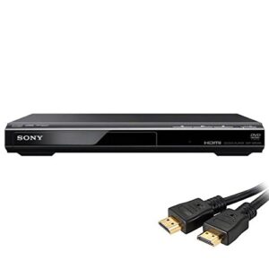 Leitor de DVD Sony Ultra Slim Upscaling DVPSR510H; com cabo HDMI de alta velocidade Xtreme de 1,8 m (Equipamentos)