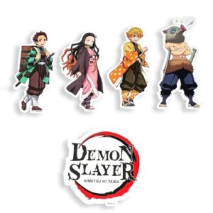 Demon Slayer - Pacote de adesivos de vinil - Pacote com 5 adesivos de 7,6 a 10 cm - Otaku (Discos de Vinil)