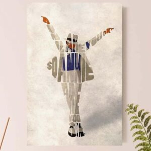 Placa Quadro Decorativo Mich.ael Jacks.on - Rei do Pop (Michael_05) (Discos de Vinil)