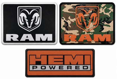 RAM Pacote com 3 Adesivos de Vinil Premium com Logotipo Hemi Powered e Caminhões Feitos Em Detroit (Discos de Vinil)