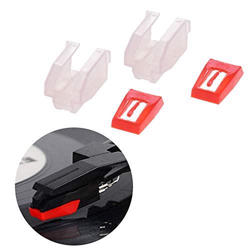 RiToEasysports Agulha para Toca-discos Universal, Caneta para Toca-discos Com Ponta de Diamante ABS 2 Pacotes, Instalação Gratuita de Ferramentas, 3 Velocidades 33 45 78 RPM, para Crosley NP1 NP6 e (Equipamentos)