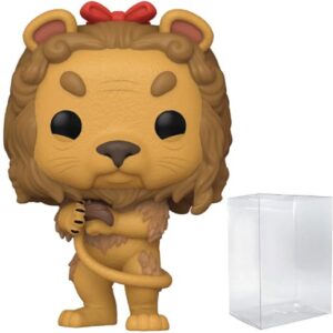 POP Filmes: O Mágico de Oz 85º aniversário - Boneco de vinil Funko Leão Covarde (incluído com caixa protetora compatível), multicolorido, 9,5 cm (Discos de Vinil)