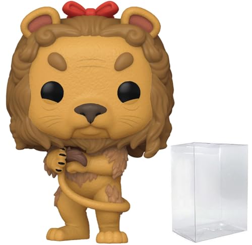 POP Filmes: O Mágico de Oz 85º aniversário - Boneco de vinil Funko Leão Covarde (incluído com caixa protetora compatível), multicolorido, 9,5 cm (Discos de Vinil)