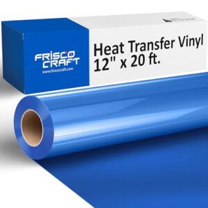 Frisco Craft Rolos de vinil HTV - Rolos de vinil de transferência de calor para impressões personalizadas - Rolo HTV fosco de 30 cm x 6 m - Passar a ferro para todas as máquinas de corte - (Discos de Vinil)