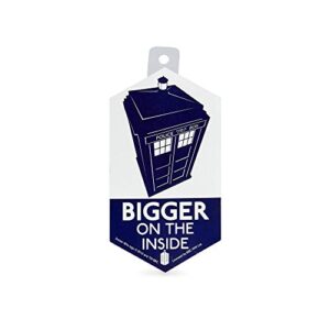 Adesivo Doctor Who: Adesivo de vinil branco maior na parte interna - 10 cm TARDIS - Adesivos de impressão gráfica - Acessórios para carro, parede, para-choques, laptop, janela - Adesivos de decalque DW clássico - Ótima ideia de presente (Discos de Vinil)