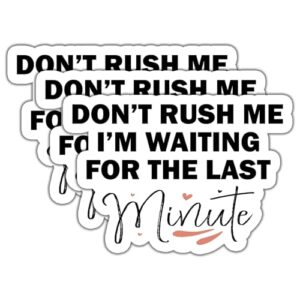 Adesivos Don't Rush Me I'm Waiting for (3 peças) Adesivos de vinil à prova d'água com citações engraçadas para laptop, Kindle, carro, copo de água, caneca, telefone, notebook, capacete, tamanho 7,6 x (Discos de Vinil)