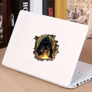 Conjunto de 2 peças de adesivos de decoração de carro leopardo 3D, adesivos de vinil à prova d'água, adequados para superfícies lisas como para-choques de carros, laptops, vidro, paredes, etc. DA-101 (Discos de Vinil)