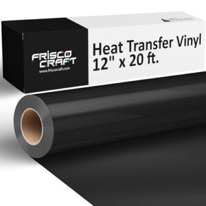 Frisco Craft Rolos de vinil HTV - Rolos de vinil de transferência de calor para impressões personalizadas - Rolo HTV fosco de 30 cm x 6 m - Passar a ferro para todas as máquinas de corte (Discos de Vinil)