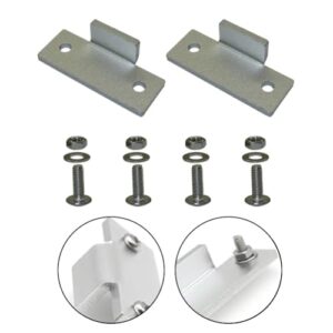 KoiLykke Kit de dobradiça de capa de poeira para toca-discos para Technics SL-D2 SL-Q2 SL-3200, suportes de reparo de metal com parafusos arruelas, prata para peças de reposição para abas quebradas (Equipamentos)