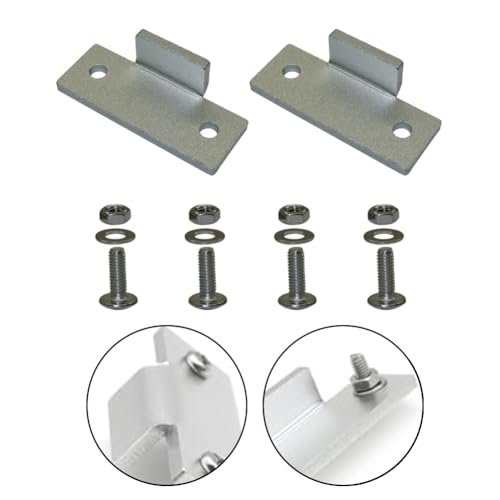 KoiLykke Kit de dobradiça de capa de poeira para toca-discos para Technics SL-D2 SL-Q2 SL-3200, suportes de reparo de metal com parafusos arruelas, prata para peças de reposição para abas quebradas (Equipamentos)