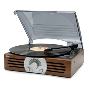 Jensen JTA-222 toca-discos de 3 velocidades - JENSEN JTA-222 3-SPEED TURNTABLE (AM/FM RECEIVER) (Equipamentos)
