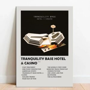 Quadro Placa Decorativa Arctic Monkeys Tranquility Base Hotel em MDF (CDs)