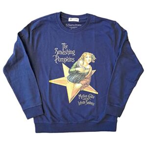 The Smashing Pumpkins Moletom Mellon Collie New Official Unissex Azul Marinho, Azul, M (Discos de Vinil)