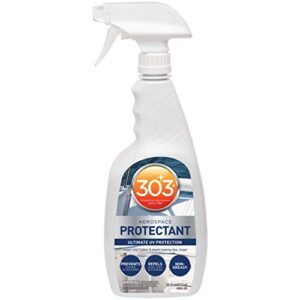 Spray protetor UV 303 Marine para vinil, plástico, borracha, fibra de vidro, couro e mais – repelente de poeira e sujeira – não tóxico, acabamento fosco, 946 ml (30306) (Discos de Vinil)