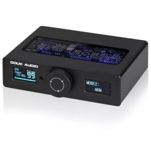 Douk Audio Adaptador de áudio HiFi ESS9038 + AKM4493 USB DAC Conversor COAX/OPT D/A DSD256 (Q11) (Equipamentos)