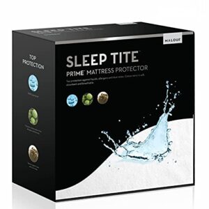 SLEEP TITE Protetor de colchão hipoalergênico 100% à prova d'água - 15 anos de garantia dos EUA - sem vinil - Queen (Discos de Vinil)