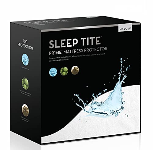 SLEEP TITE Protetor de colchão hipoalergênico 100% à prova d'água - 15 anos de garantia dos EUA - sem vinil - Queen (Discos de Vinil)