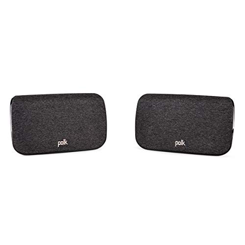 Polk Audio SR2 Alto-falantes de som surround sem fio para barras de som selecionadas React e Magnifi – Fácil de configurar, várias opções de posicionamento, 2 unidades (pacote com 1) (Equipamentos)