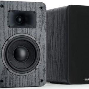 Saiyin Alto-falantes passivos de estante de livros com potência máxima de 80 W, woofer de 12,7 cm e tweeter de seda de 20 mm, clareza vocal aprimorada, 4 Ω, alto-falantes passivos para áudio doméstico (Equipamentos)