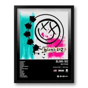 Quadro com Moldura Blink Self Titled Pop Punk Rock Alternativo Decoração Musical Álbum Spotify Tam. 33x43cm (Discos de Vinil)