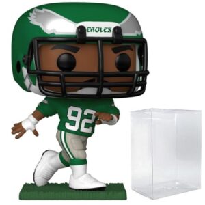 POP Football Sports Legends: Eagles - Boneco de vinil Funko Reggie White (incluído com caixa protetora compatível), multicolorido, 9,5 cm (Discos de Vinil)