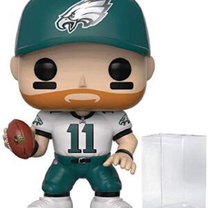 POP Futebol: Eagles - Boneco de vinil Funko Carson Wentz (incluído com caixa protetora compatível), multicolorido, 9,5 cm (Discos de Vinil)