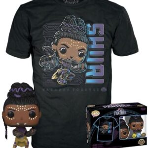 Funko POP & TEE: Marvel- Pantera Negra - Shuri- GG (Discos de Vinil)
