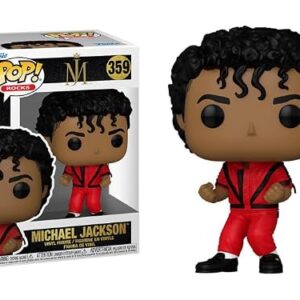 Funko Pop Michael Jackson + Protetor: Pop! Rocks (Pacote com caixa protetora ToyBop Box Collector Case) (Thriller) (Discos de Vinil)