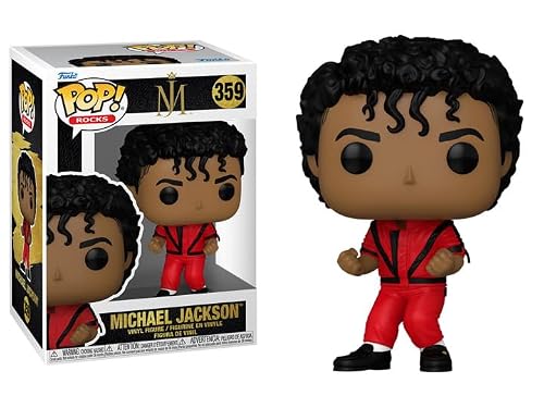 Funko Pop Michael Jackson + Protetor: Pop! Rocks (Pacote com caixa protetora ToyBop Box Collector Case) (Thriller) (Discos de Vinil)
