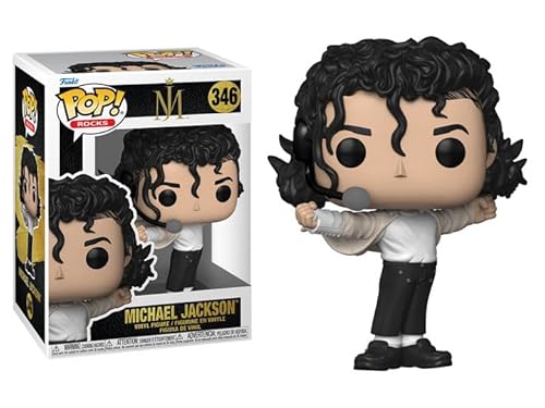 Funko Pop Michael Jackson + protetor: Pop! Rocks (embalado com caixa protetora ToyBop Box Collector Case) (Superbowl) (Discos de Vinil)