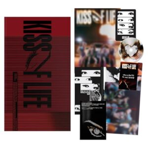 Who is she 2nd Single Album (Awe Ver.) Booklet + CD-R + Unit Photocard + Sticker Pack + Folded Poster + 4 Extra Photocards Official K-POP Sealed Album - KISS OF LIFE (CDs)