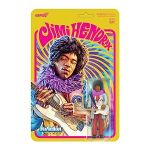SUPER7 Jimi Hendrix ReAction estatueta Jimi Hendrix 10 cm (Discos de Vinil)