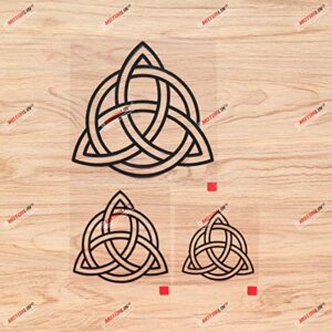 Adesivo de vinil Triquetra Celtic Trinity Knot Symbol - Pacote com 3 preto, 7,6 cm, 10,2 cm, 15,2 cm - Sem fundo para carro, laptop, janela, telefone 06200 (Discos de Vinil)